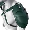 2-teiliges Set Erotische BDSM-Lederjacke für Herren, Ganzkörpergeschirr-Tücher für Schwule, Bondage-Kleidung mit doppelter Schulterpanzerung und Maske, hübsches Bühnenauftrittsset
