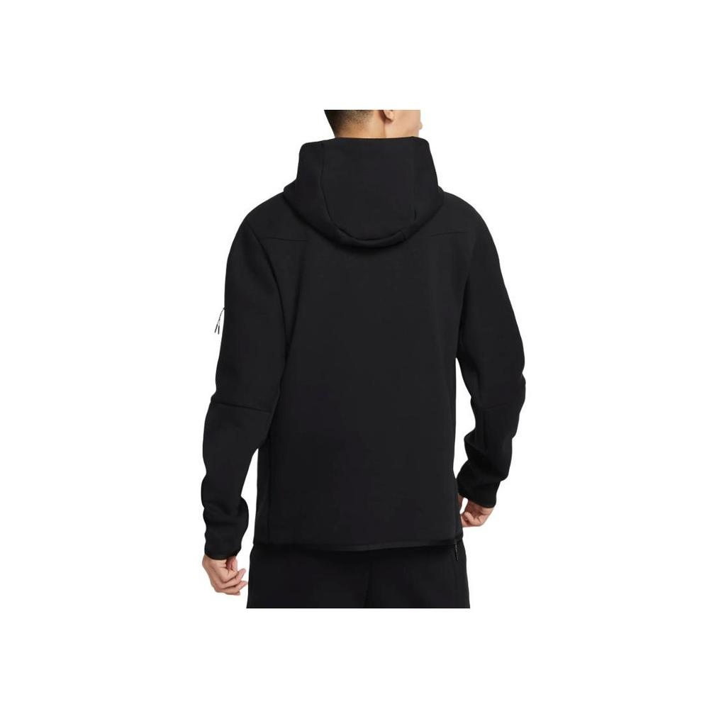 Nike Φούτερ με Κουκούλα και Λογότυπο Tech Fleece με Κορδόνι Ανδρικά Τοπ Μαύρο DX0578-010