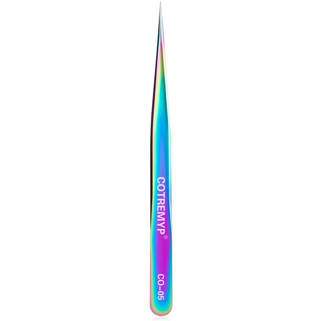 Professional False Eyelashes Tweezers Perfect Alignment/ Grip High Precision Stainless Steel Tweezers for Ingrown Hair Eyebrows