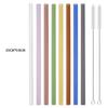 Reusable Drinking Glass Straw High Borosilicate Glass Straw Wide 8mm Eco Friendly Straw for Cocktail Smoothie Milkshake Dinkware