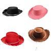 Kids Cowboy Hat With Rope Detail Fabric Costume Prop For Festive Celebrations And Play