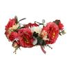 AWAYTR Spring Bohemian Rose Crowns Wreath Beach Hawaii Floral Garland Romantic Faux Rose Wedding Wreaths New Flower Headband