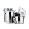 5 Inches Stainless Steel Airtight Food Storage Container Sealed Can for Coffee Beans Tea Leaves Biscuits Flour Sugar Home