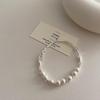 Retro Irregular Metal Pearl Bracelet - Women's Fashionable, Versatile Bangle
