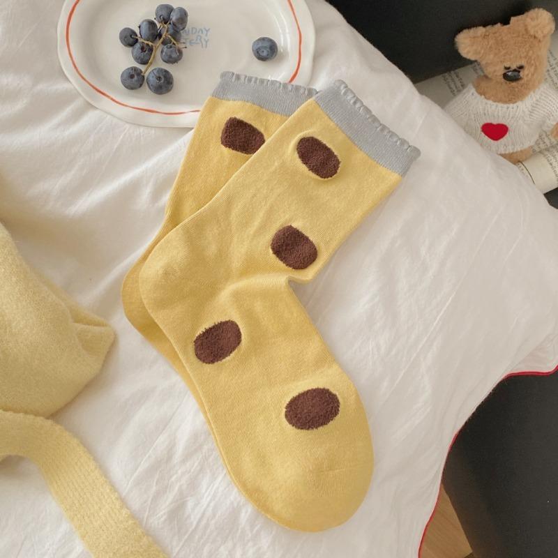 Female Spring and Autumn Lovely Duckling Comfortable Sweat Absorption College Wind Tube Cotton Socks