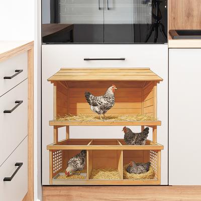 Creative Country Style Chicken Coop Large Rooster Kitchen Home Wall Decoration Wall Stickers