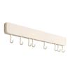 No-Drill Wall-Mounted White Kitchen Hook Rack for Pots, Lids, and Utensils