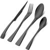 4Pcs Tableware Set 304 Stainless Steel Dinnerware Fork Spoons Sharp Knife Western Silverware Kitchen Home Flatware Set