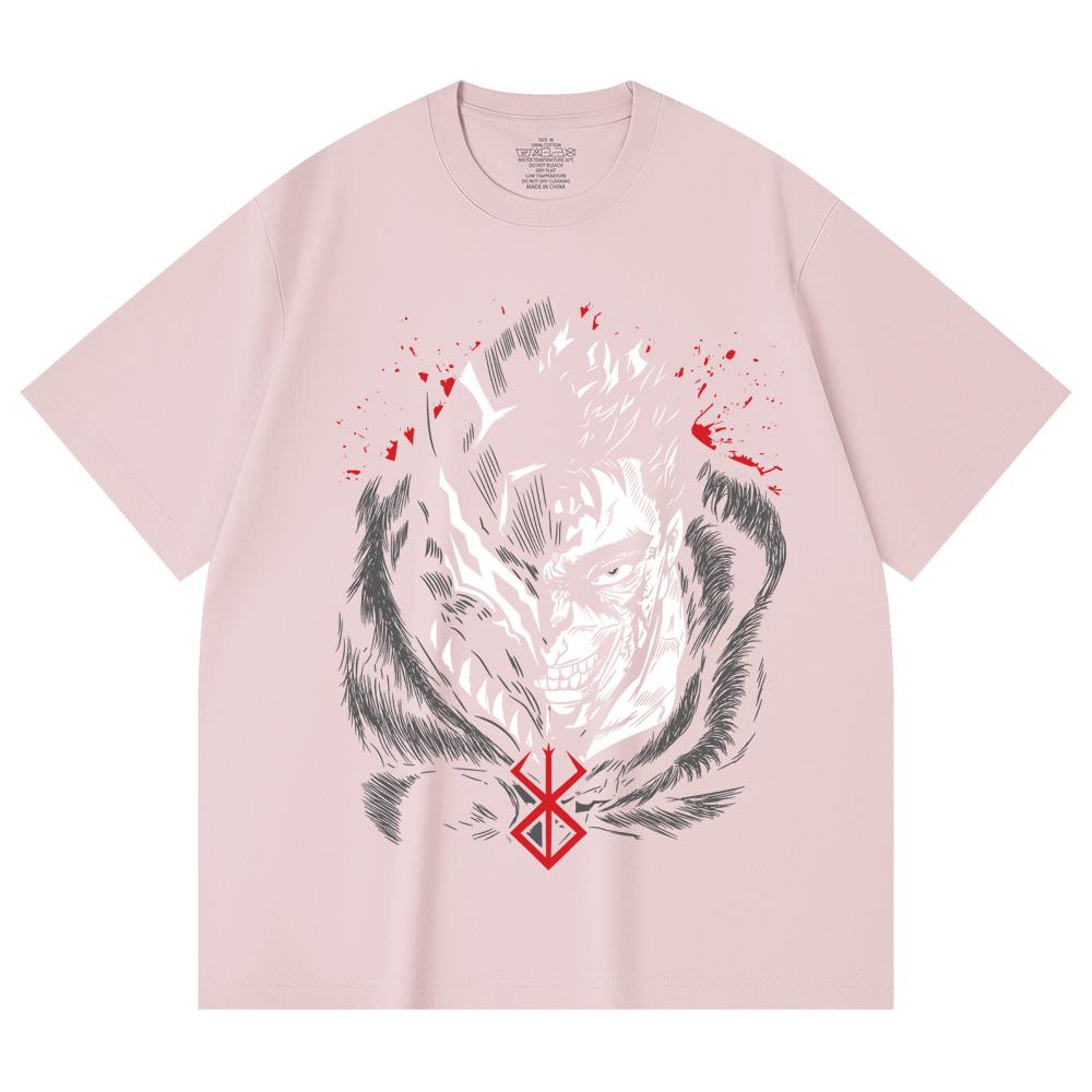 230 Gsm 100% Cotton Berserk V9 Print Unisex Heavy Cotton T Shirt