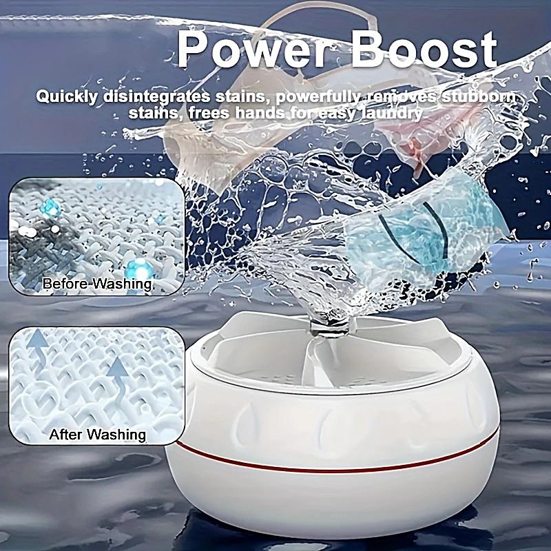 Mini Turbo Washing Machine - Portable & USB-Powered Dormitory Multi-functional Cleaning Machine Cleaning For Underwear & Socks High-Speed Efficient
