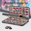 Switch Cartridge Case: 48+48 Slot Magnetic Card Holder with Silicone Inner Tray for NS Joy-Con Storage