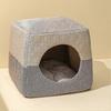 Katzenhöhle Bett für Wohnungskatzen bis 7 kg, 37x33x30cm 3 in 1 Warmes Höhlen Katzenhaus