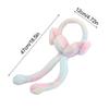 Colorful Moving Bunny Ear Muffs for Girls - Manual Posable Floppy Ears Soft Plush Windproof Winter Ear Warmers