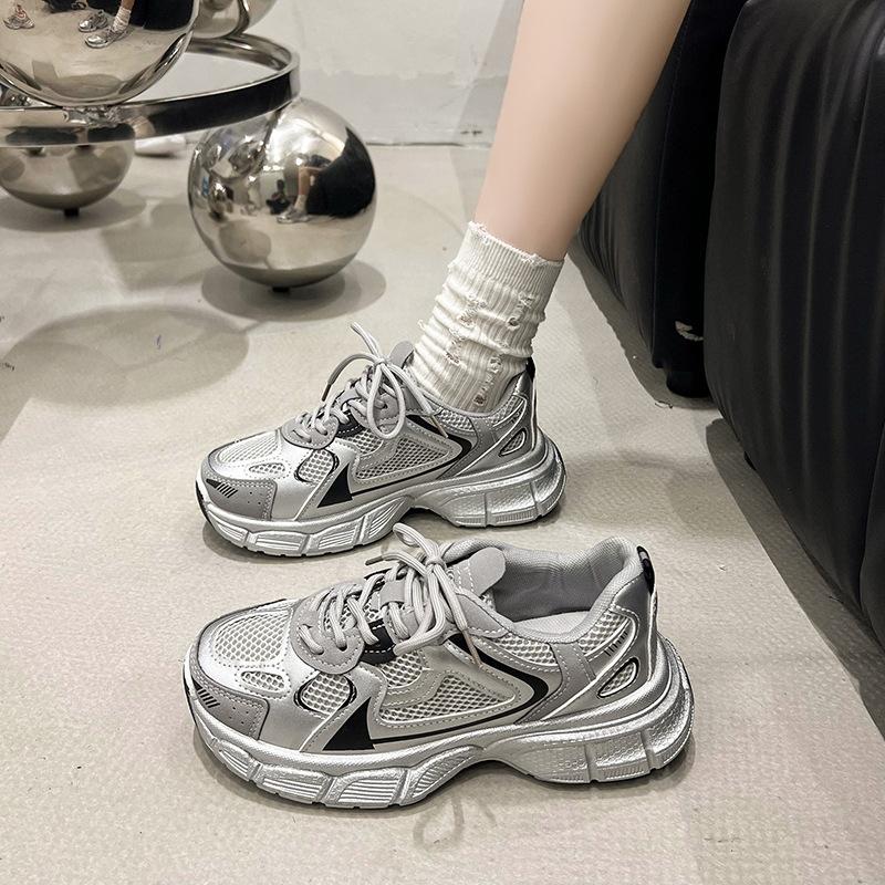 Fashion Women's Luxury Platform Sneakers Fashion Casual Shoes Women Mesh Breathable Running Shoes Vulcanized Shoes zapatillas de mujer