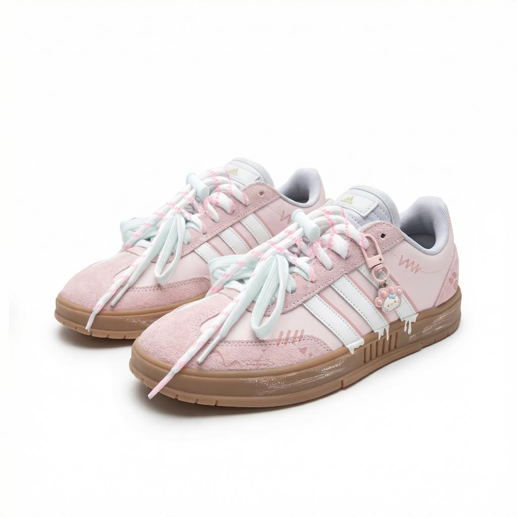 adidas Gradas Low Top Skateboard Shoes Unisex White Light Pink IE9044(Team2140-SBOX)