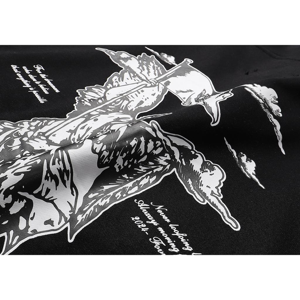 886 Amiri Spring and Autumn Loose Plus Size Thin High-quality Cotton Hooded Couple Hoodie