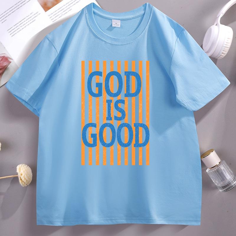 God Is Good Tshirts Christian Bible Verse T Shirt Design Faith Tshirt Unisex Clothing T Shirts Short Sleeve Cotton Clothes