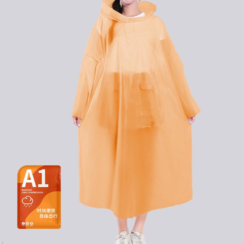

1 шт. Одноразовый дождевик портативный с капюшоном для взрослых утолщенный прозрачный дорожный инвентарь водонепроницаемая уличная дождевая одежда