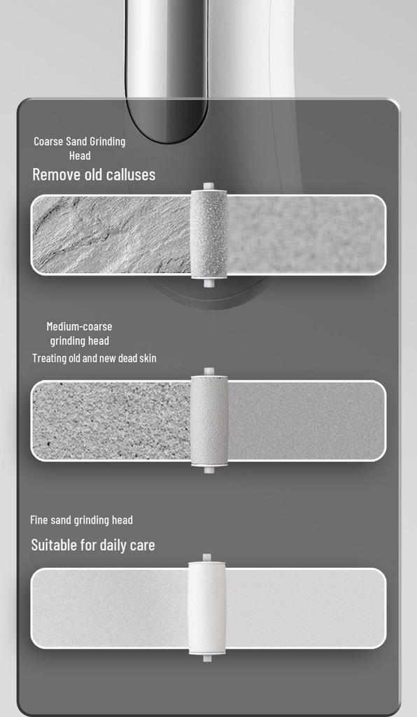 Rechargeable Three-Speed Callus Remover with Digital Display
