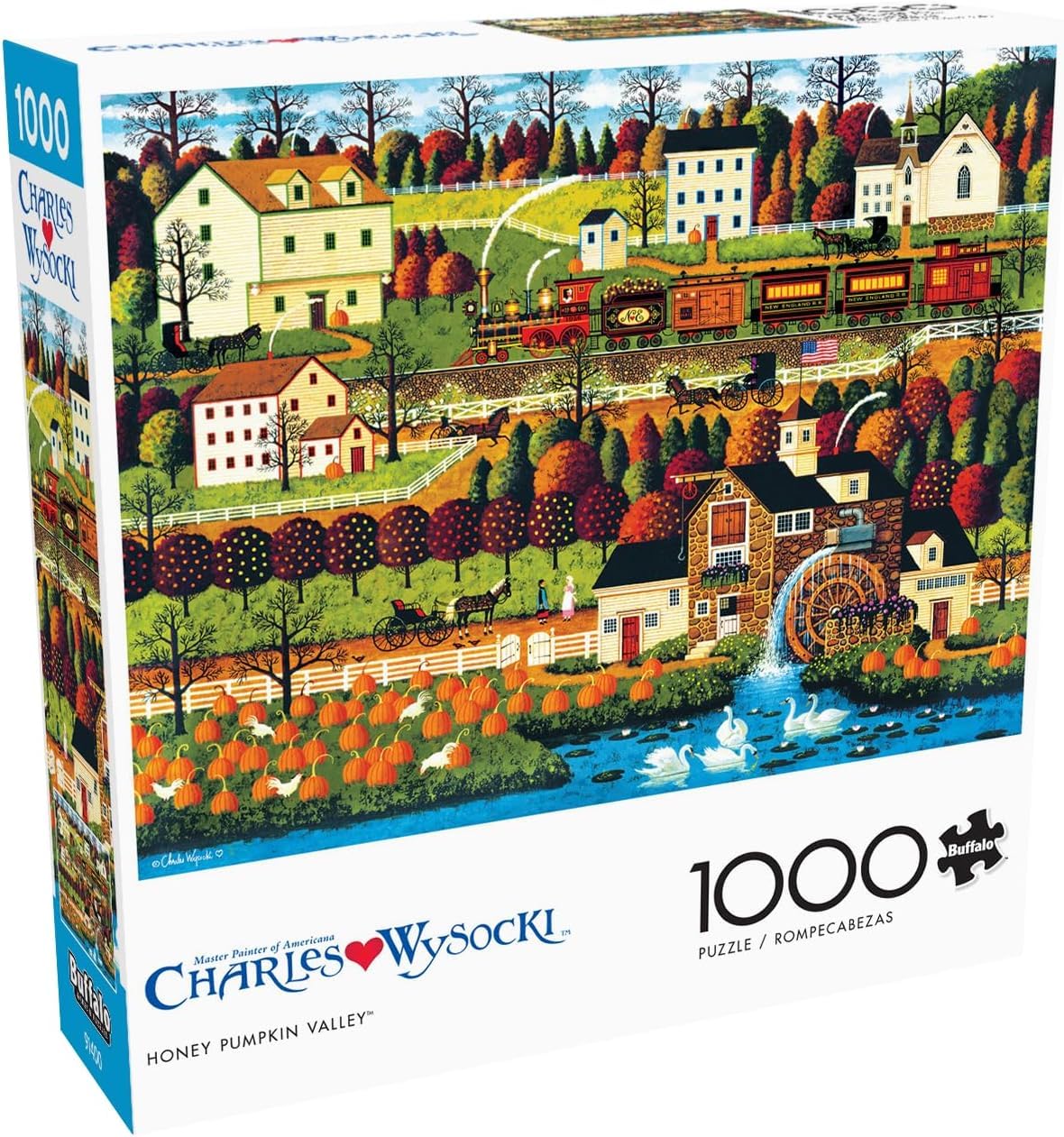 

Buffalo Games - Charles Wysocki - Honey Pumpkin Valley - 1000 Piece Jigsaw Puzzle for Adults - Challenging Puzzle Perfect for Game Night - Finished