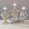 Mediterranean Style Fish-shaped Candlestick Handicraft Gifts Wooden Starfish Candlestick Display Rack Home Desktop Decoration
