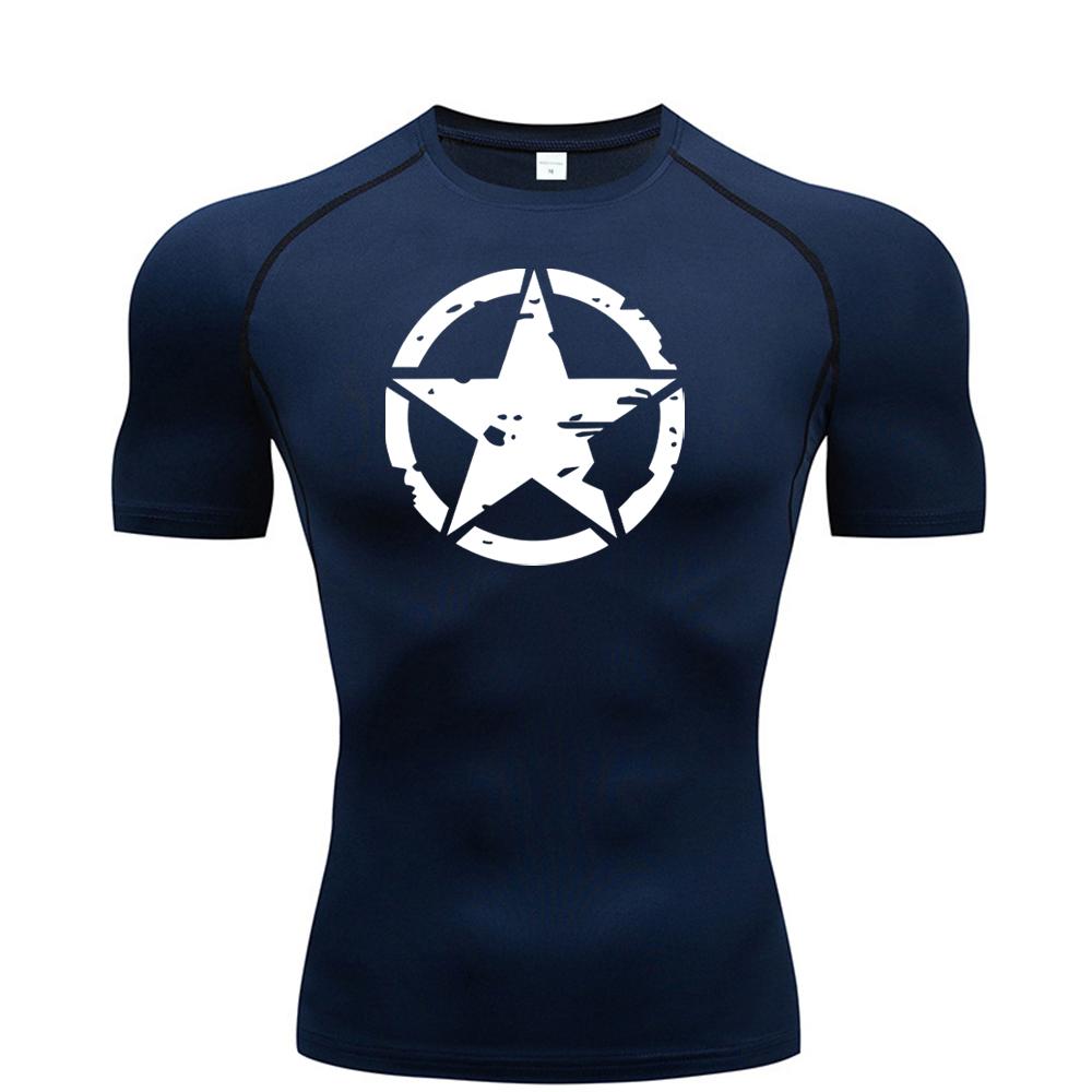 Fashion Tight-fitting T-shirt High Elasticity Quick-drying Fitness Wear Versatile Top Stretchy Moisture-Wicking Comfortable Sweat-Absorbent Jogging