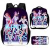 K-Pop Hunter Magic Girls New Children's Backpack DIY Customizable Unisex Student Bag Kindergarten Double Shoulder Cute Cartoon