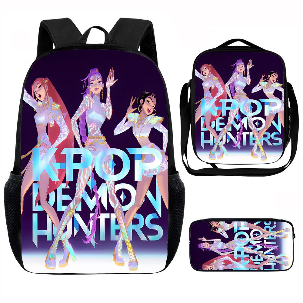 K-Pop Hunter Magic Girls New Children's Backpack DIY Customizable Unisex Student Bag Kindergarten Double Shoulder Cute Cartoon