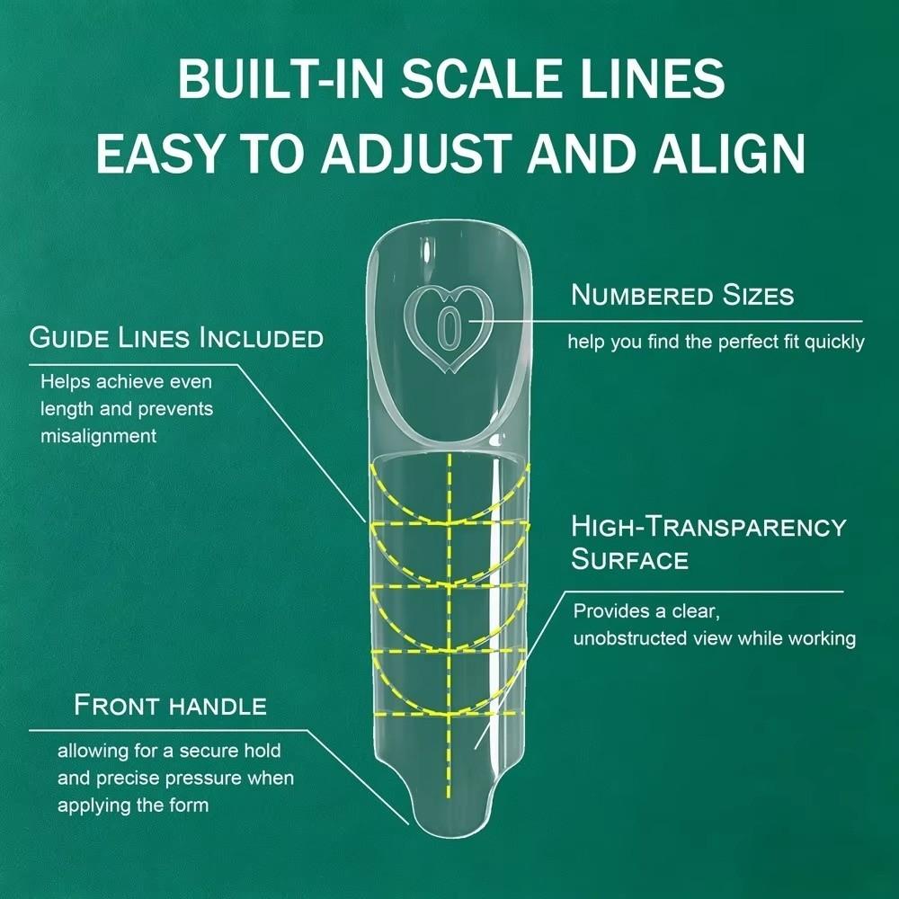 75/150Pcs Reusable Space Nail Forms Transparent French Tip Forms NEW Poly Gel Forms  Home Salon