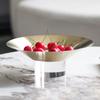 Round Fruit Platter High-legged Metal Pallet Fruit Tray Snack Bowl Desktop Storage Container Home Decoration Accessories