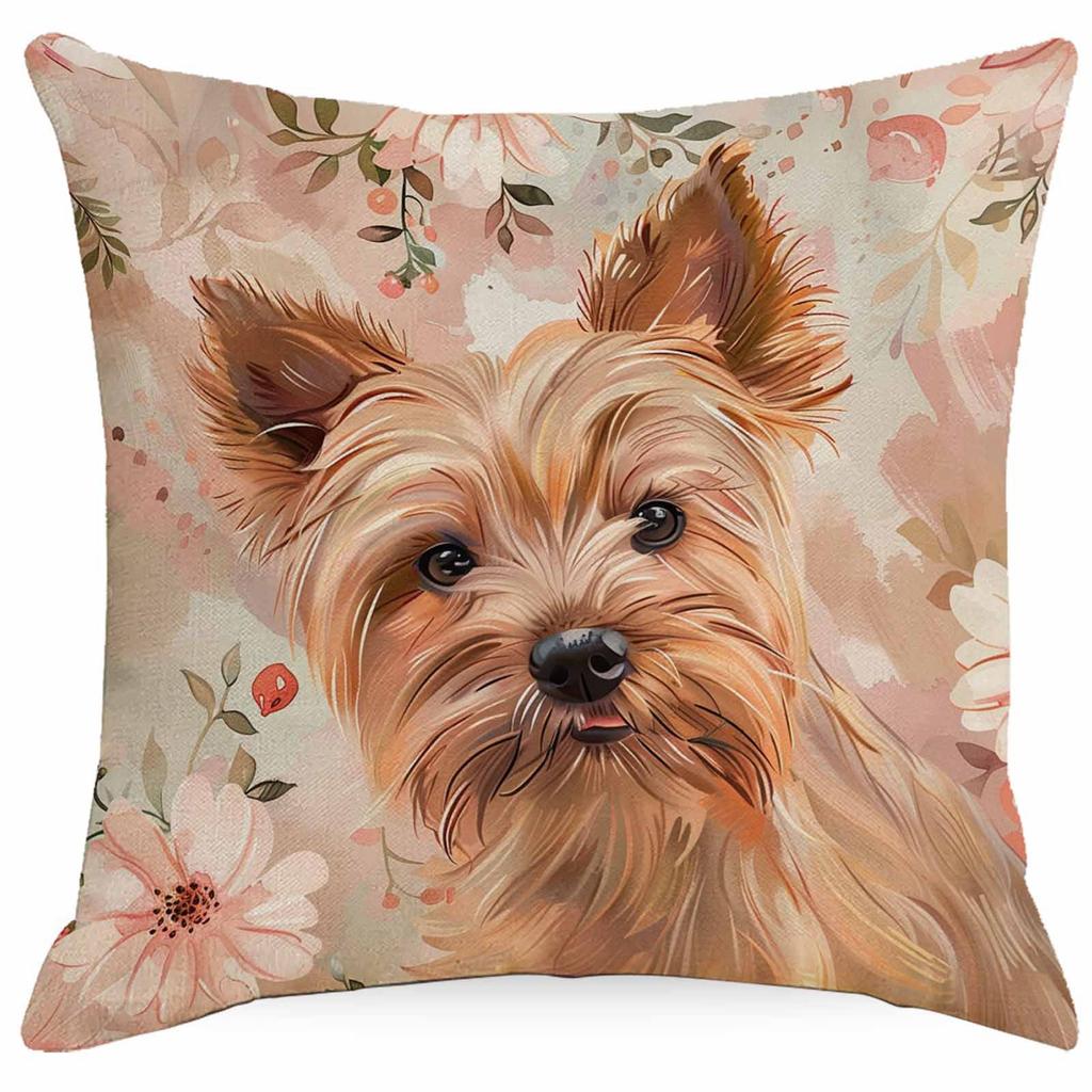 Flower Dog Pillow Case Home Sofa Cushion Pillow Case