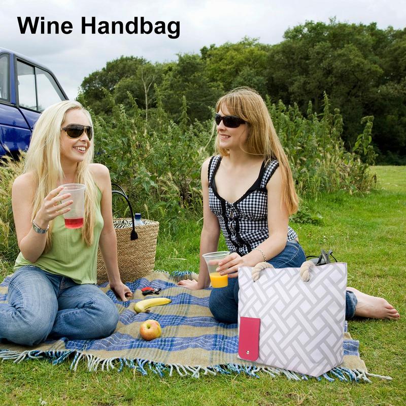 Borsa per Vino con Dispenser per Bevande Portatile Resistente allo Sbiadimento Borsa a Spalla per Esterno Spiaggia Viaggio Campeggio Picnic