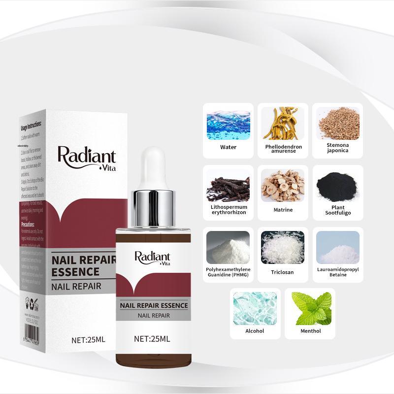 RadiantVita 25ml Nail Serum with Mini Nail File for Nail Care & Manicure - Best Seller