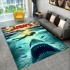 3D Jaws Horror Movie Shark Area Rug,Carpet Rug for Living Room Bedroom Sofa Doormat Decoration,kids Play Non-slip Floor Mat
