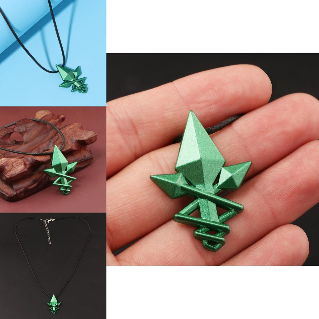 Mushoku Tensei Jobless Reincarnation Green Arrow Cosplay Necklace Alloy Pendant For Anime Fans
