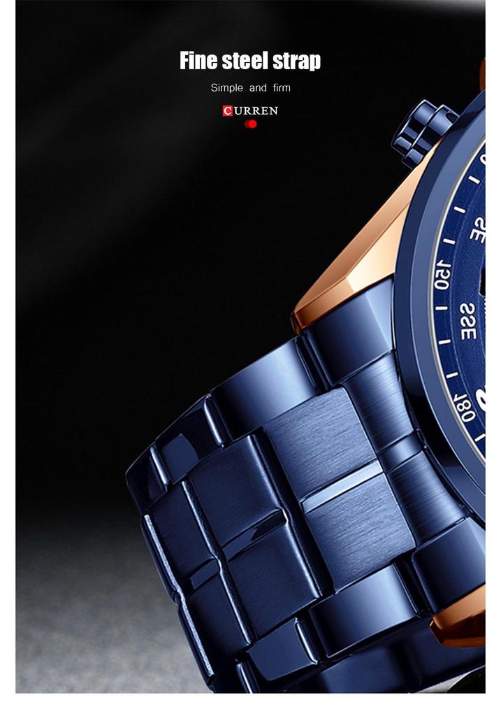 Curren 8399 Men's Quartz Multifunction Calendar Watch with Large Dial
