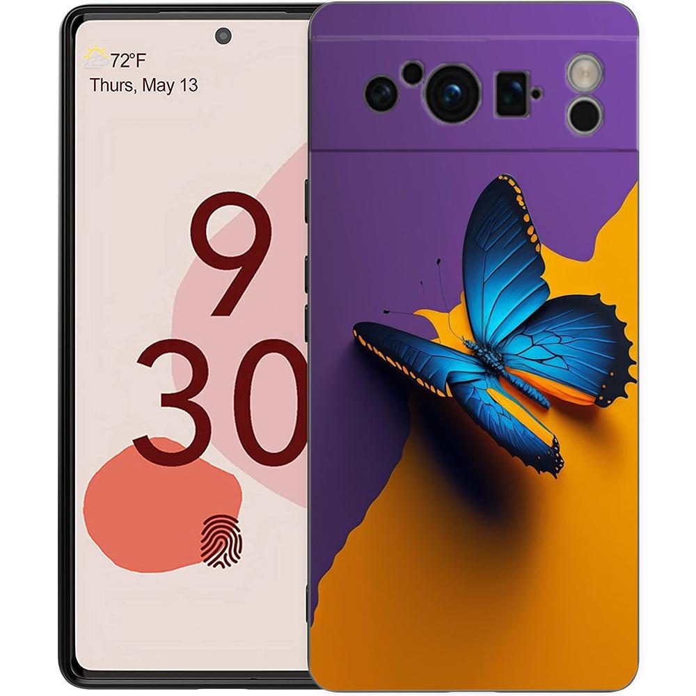 Butterfly Phone Case Cover for Google Pixel 8 7 6 7A 6A Pro 5G Shockproof Silicone Soft 9 Pro XL 8 Pro 5G Shell Coque Capas Bags