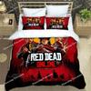 Red Dead Redemption 2 Print Bedding Sets Exquisite Supplies Set Duvet Cover Bed Comforter Set Bedding Set Luxury Birthday Gift