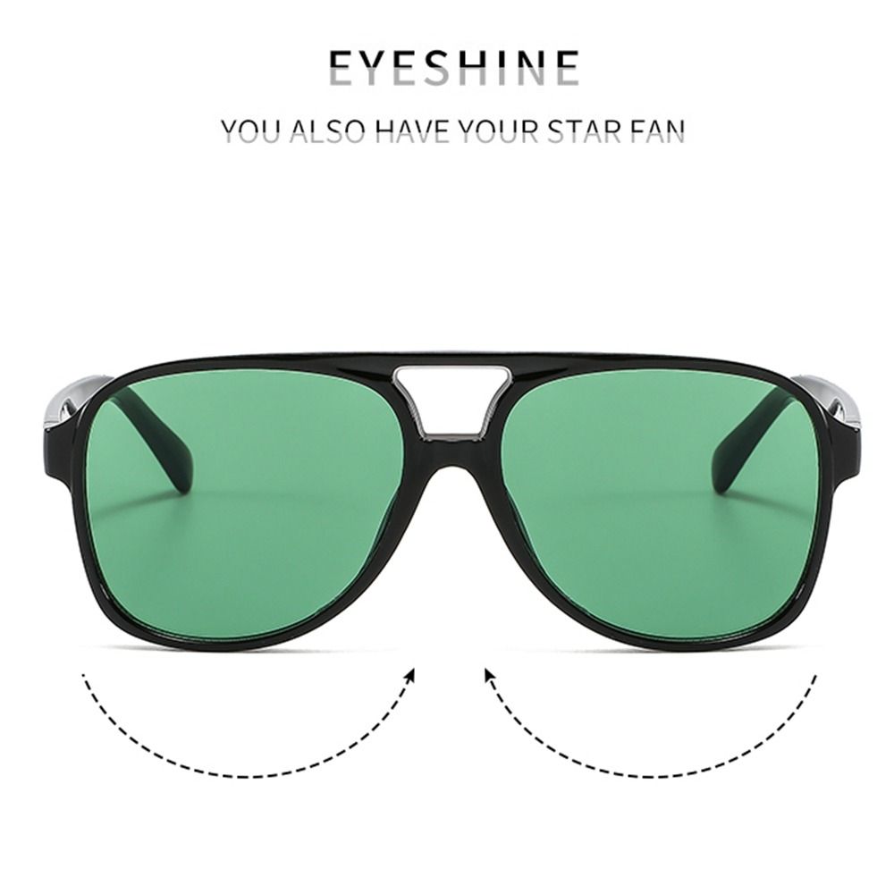 Unisex Double Bridge Oversized Pilot Sunglasses UV400 Protection Classic 70s Sun Glasses Yellow Driving Eyewear for Women & Men