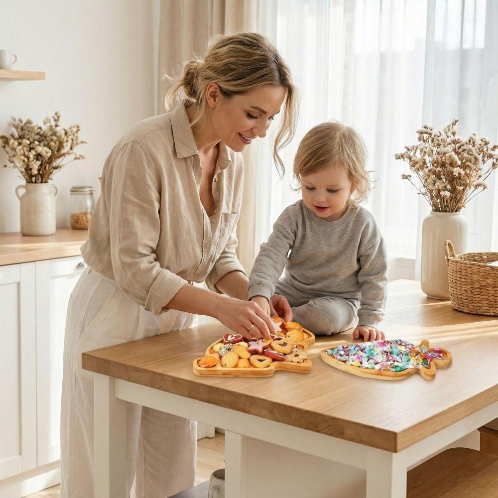 Rustic Style Wooden Serving Platter Rabbit Easter Rabbit Candy Plates  Tea Snacks