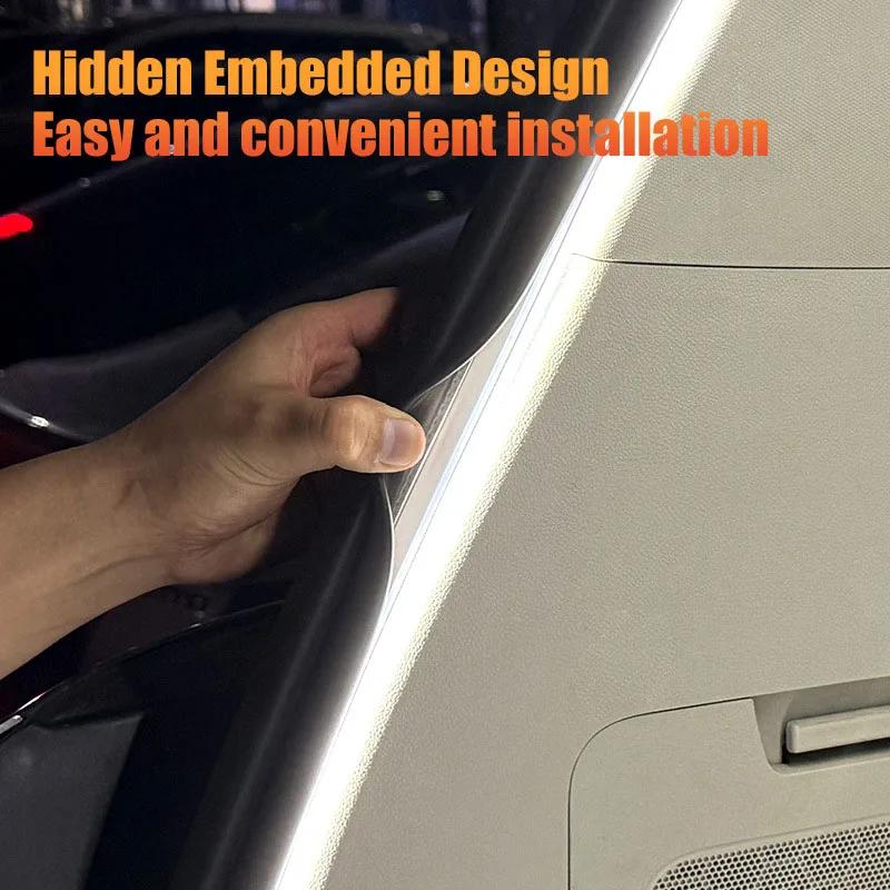 Trunk Ambient Lights Bar Led Light Strip Soft Rubber Interior Waterproof Atmosphere Light Strip Universal Fit for Vehicle Decor