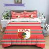 FC Augsburg Pattern Bedding Quilt Set  Home Decoration  Gift (1 * Duvet Cover + 2 * Pillowcase  Without Core)