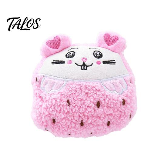 BB Sound Dog Toy Plush Toy, Squeaky Stuffed Puppy Cartoon Fruit Shape, Cute Kitten Durable Chew-Resistant Soft Pet for Dogs Stress Relief Interactive