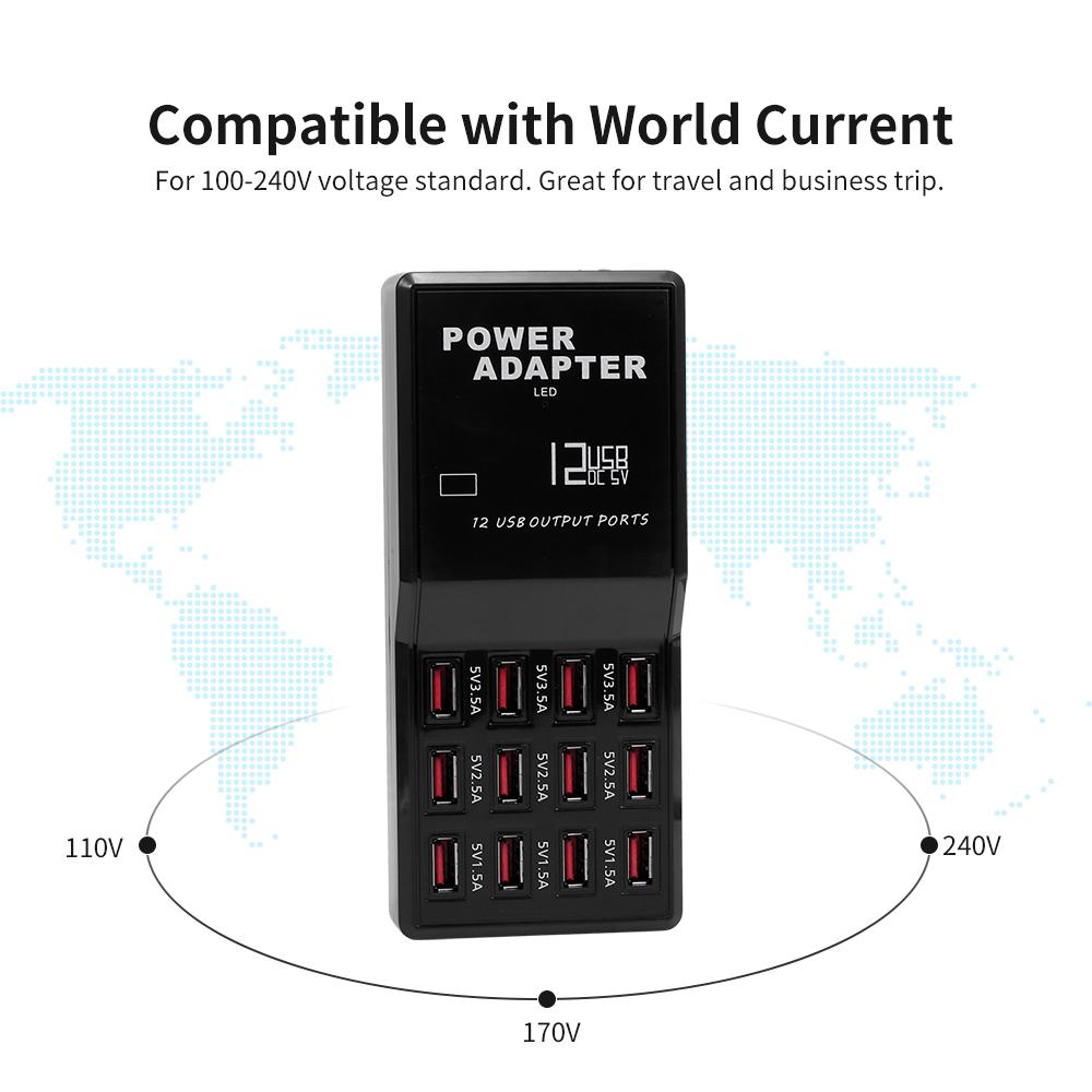 Smart Charging Station with 12 Ports USB Charging Dock USB  R of   Compatibility Charging Station for Family and   Use