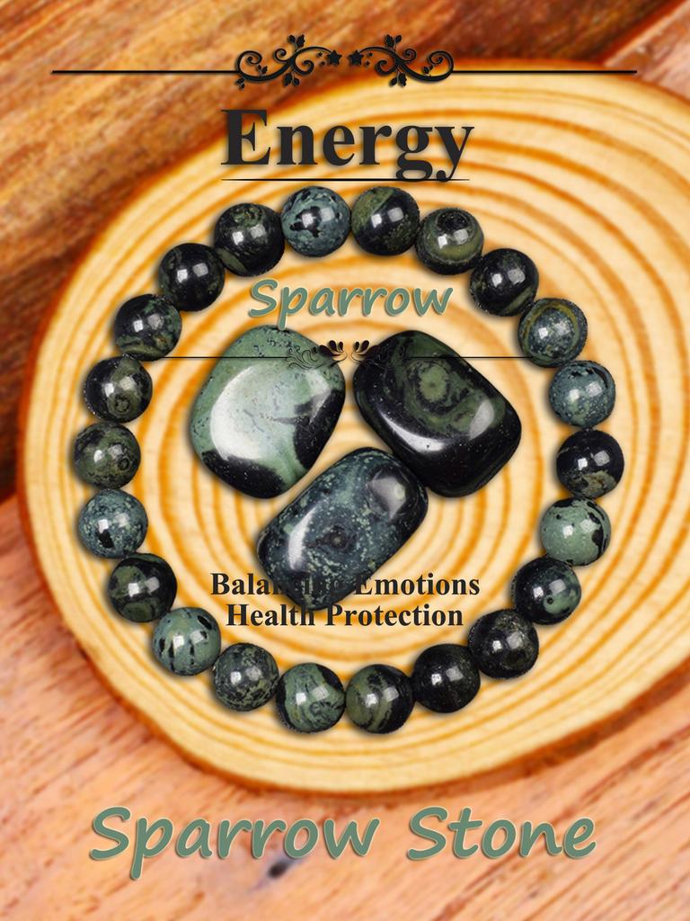 Real Natural Labradorite Stone Bead Bracelet Men Women Vintage Black Flash Stone Bracelet with Original Natural Crystal Gift