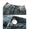 New 2025 Men's Student Four Seasons Washed Floor-Length Jeans Loose Straight Cut Retro Public Version Hong Kong Style