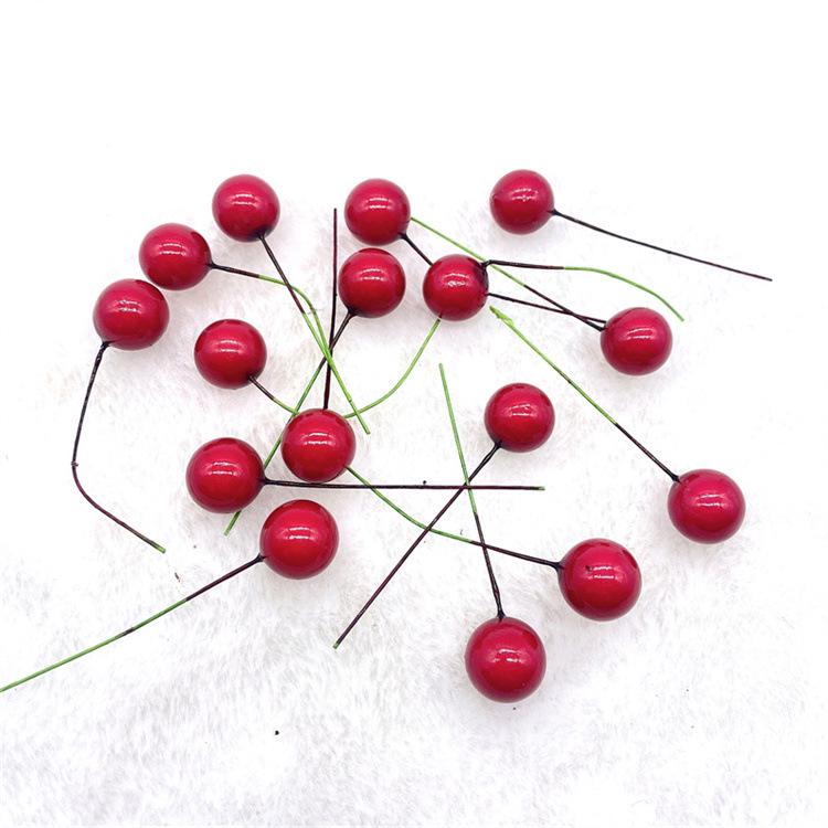 Christmas Tree Ornaments: Red, Golden, Silver Berries (8mm) & Macaron Color Foam Berries (15mm)