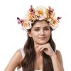 Bohemian Style Hairband Artificial Flowers Headdress Trend Hair Hoop  Women