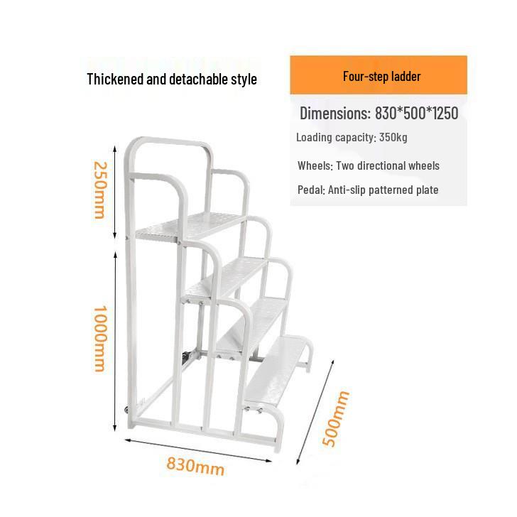 1.5m Mobile Order Picking & Safety Ladder with Platform