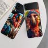Macaw Pirate Phone Case For Samsung Z Flip 7 6 5G Galaxy Z Flip 5 4 3 Black Hard Cell Cover Luxury PC Shell Coque